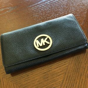 Michael Kors black leather wallet